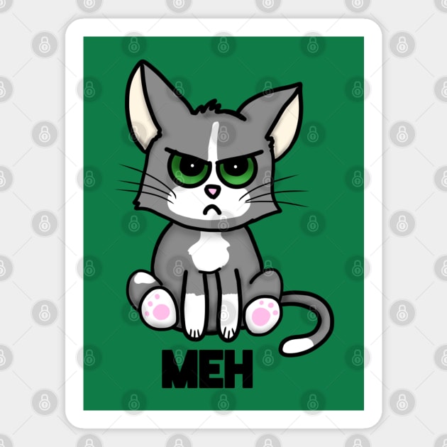 Meh Cat (Large Design) Magnet by Aeriskate